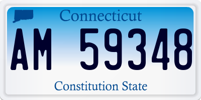 CT license plate AM59348
