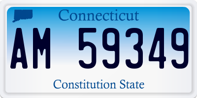 CT license plate AM59349