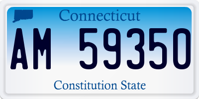 CT license plate AM59350