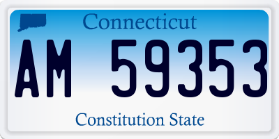 CT license plate AM59353