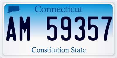 CT license plate AM59357