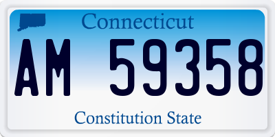 CT license plate AM59358
