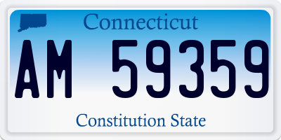 CT license plate AM59359