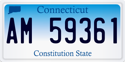 CT license plate AM59361