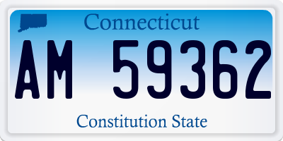 CT license plate AM59362