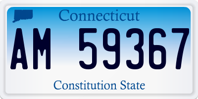 CT license plate AM59367