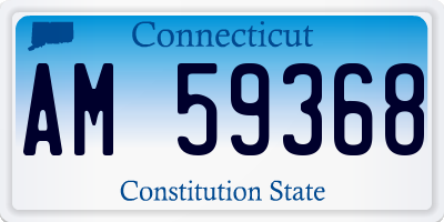 CT license plate AM59368