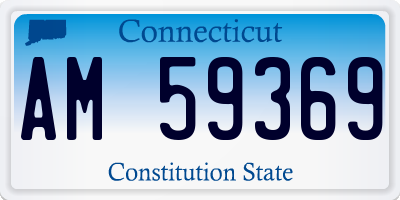 CT license plate AM59369