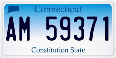 CT license plate AM59371