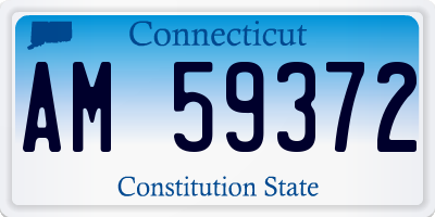 CT license plate AM59372