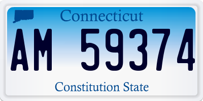 CT license plate AM59374