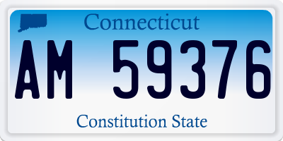 CT license plate AM59376