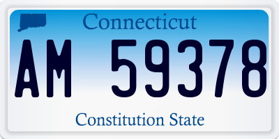 CT license plate AM59378