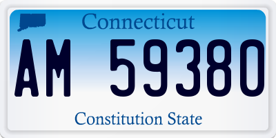 CT license plate AM59380