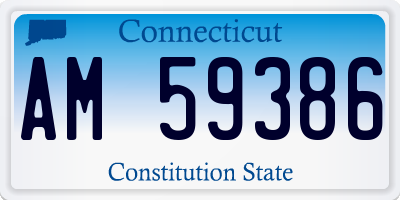 CT license plate AM59386