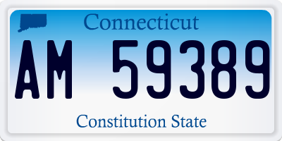 CT license plate AM59389