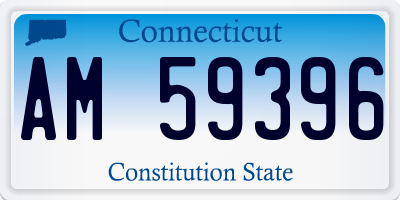 CT license plate AM59396