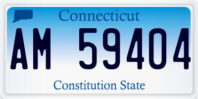 CT license plate AM59404