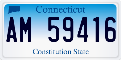 CT license plate AM59416