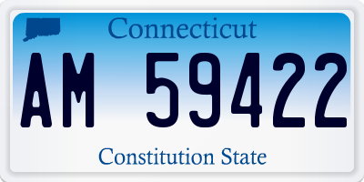 CT license plate AM59422