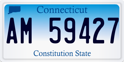 CT license plate AM59427