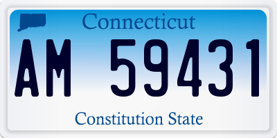 CT license plate AM59431