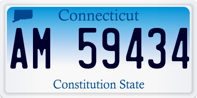CT license plate AM59434
