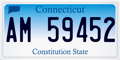 CT license plate AM59452