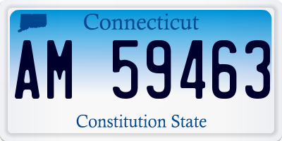 CT license plate AM59463