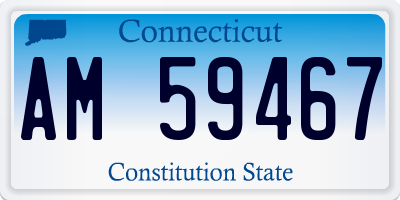 CT license plate AM59467