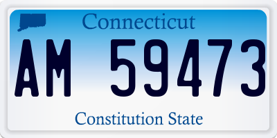 CT license plate AM59473