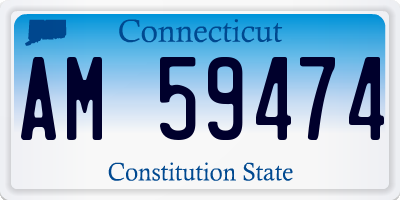 CT license plate AM59474