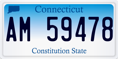 CT license plate AM59478