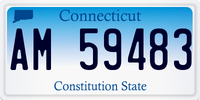 CT license plate AM59483