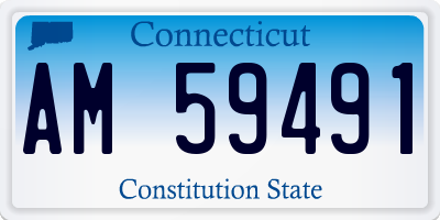 CT license plate AM59491