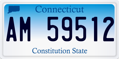 CT license plate AM59512