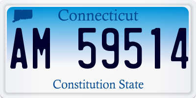 CT license plate AM59514