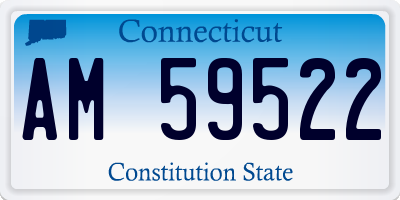 CT license plate AM59522