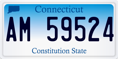 CT license plate AM59524