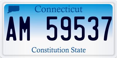 CT license plate AM59537
