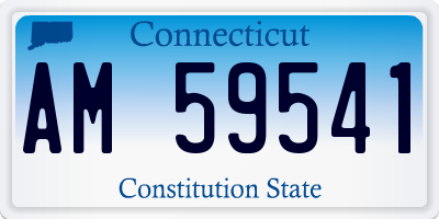 CT license plate AM59541
