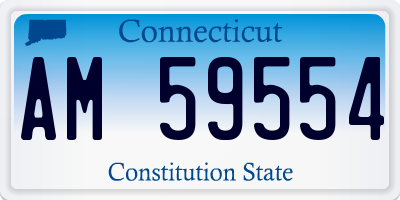 CT license plate AM59554