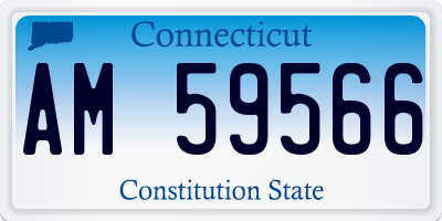 CT license plate AM59566