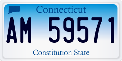 CT license plate AM59571