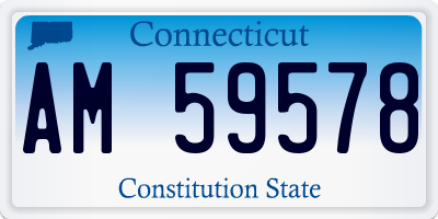 CT license plate AM59578