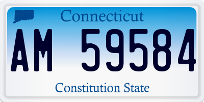 CT license plate AM59584