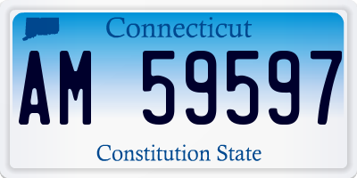 CT license plate AM59597