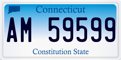 CT license plate AM59599