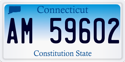 CT license plate AM59602