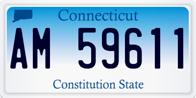 CT license plate AM59611